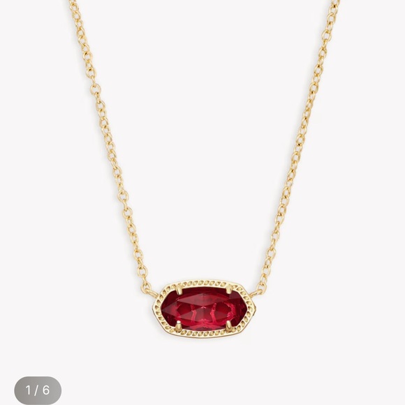 Kendra Scott Jewelry - Kendra Scott Gold Necklace with Red Stone
